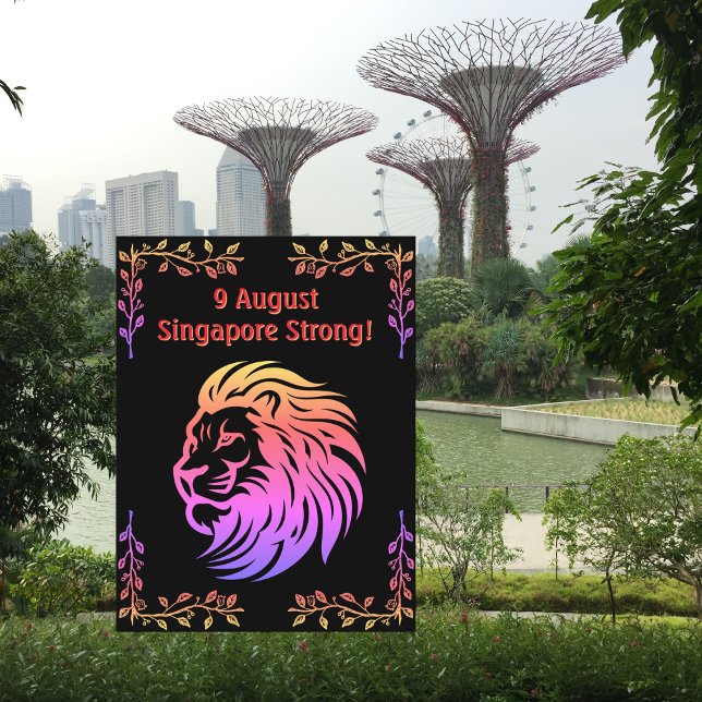 Singapour Fort ! Carte postale de la fête national (Créateur téléchargé)