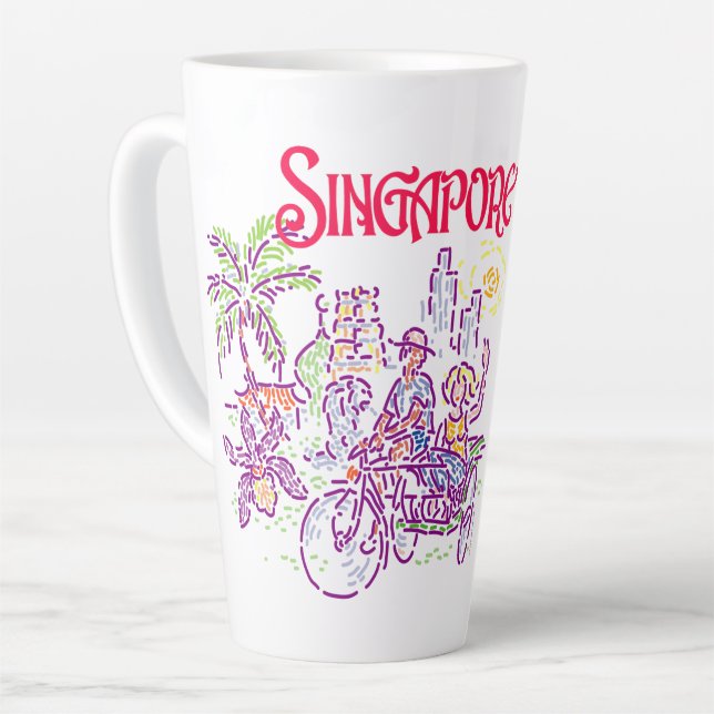 SINGAPOUR Latte Mug (Angle gauche)