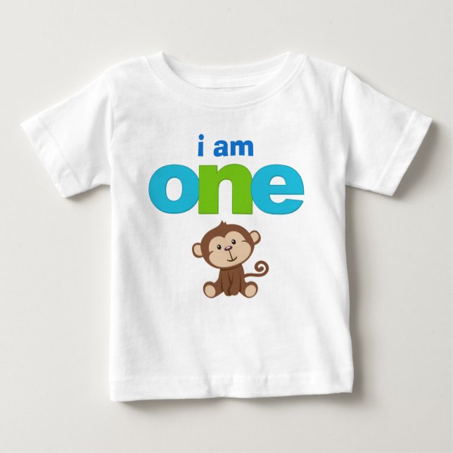 Singe 1er Anniversaire Tshirt Toddler Baby Kid (Devant)