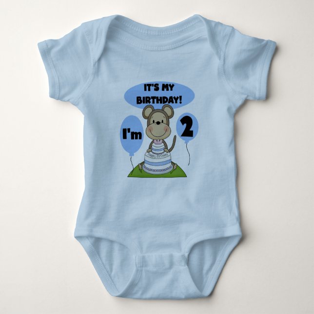 Singe Anniversaire Garçon 2e T-shirts et cadeaux (Devant)