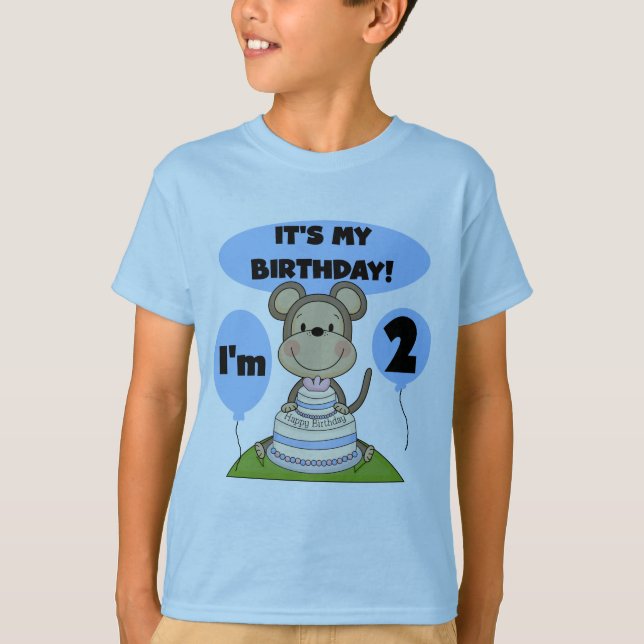 Singe Anniversaire Garçon 2e T-shirts et cadeaux (Devant)