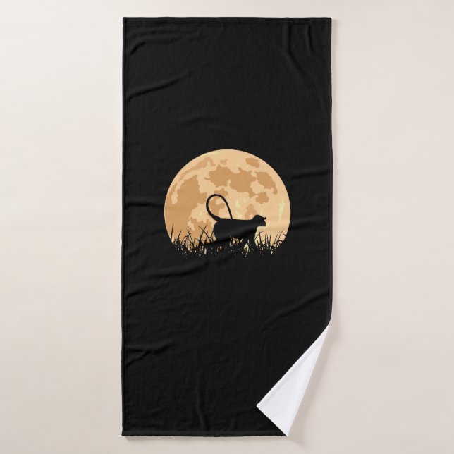 Singe avant la lune (Serviette de bain)