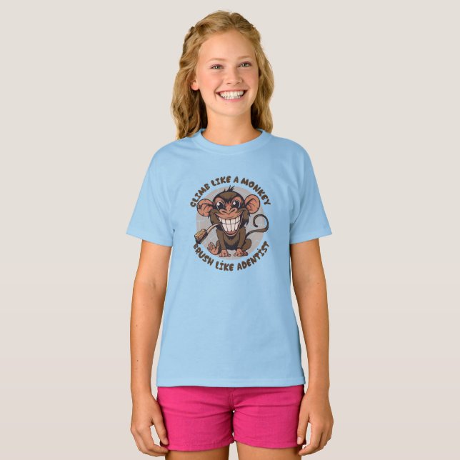 Singe caricaturale | T-shirt enfant (Devant entier)