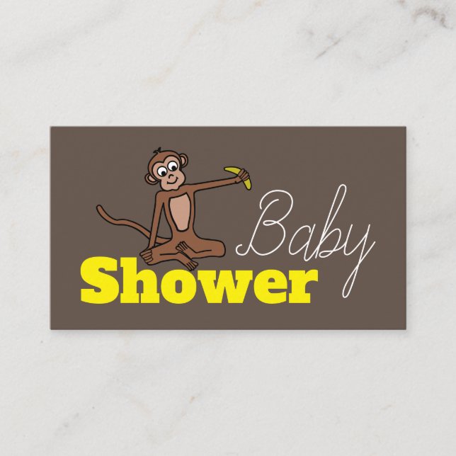 Singe Cheeky, Baby shower Invitation de billets (Devant)