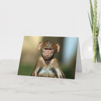 Singe Cheeky - Carte Baboon Bébé Cute