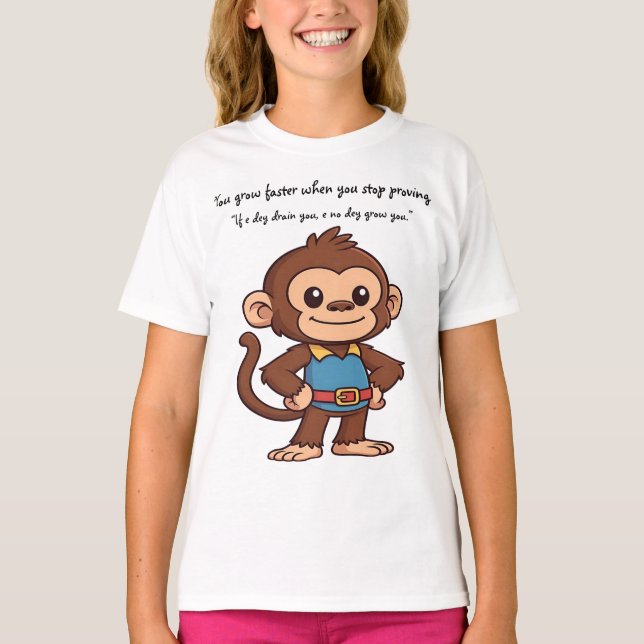 Singe Confiant – Croyance en Soi & T-Shirt Intérie (Devant)