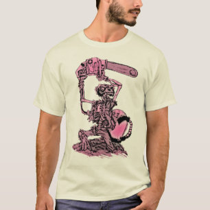 Singe de zombi avec un T-shirt de tronçonneuse