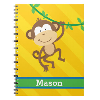 Singe drôle dans le carnet personnalisé par jungle