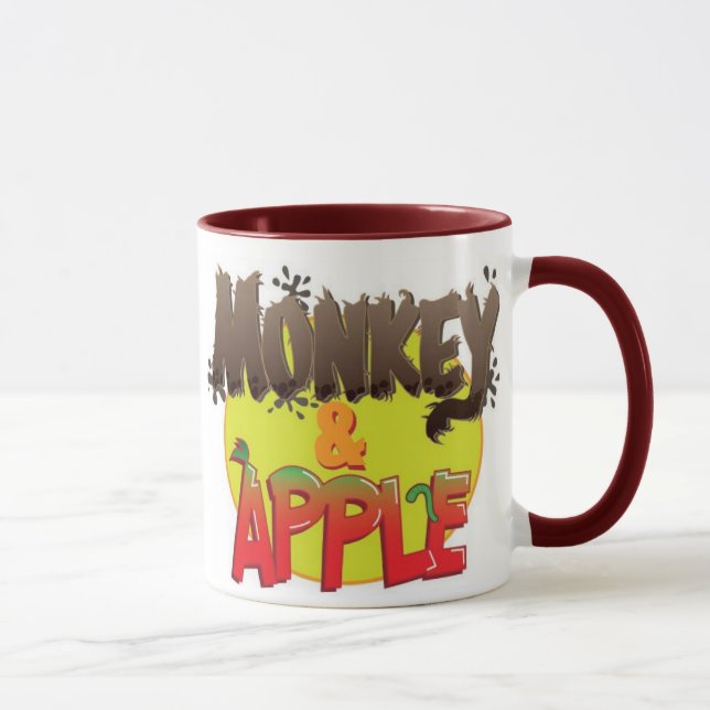 Singe et tasse d'Apple (Droite)