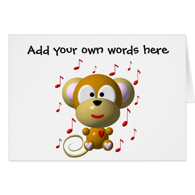 Singe musical mignon (Devant horizontal)