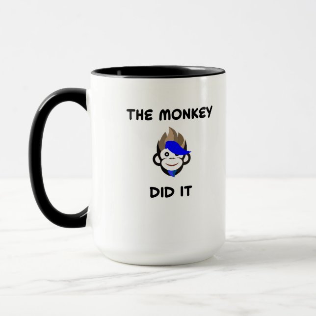 Singe punk Le singe l'a fait Mug (Gauche)