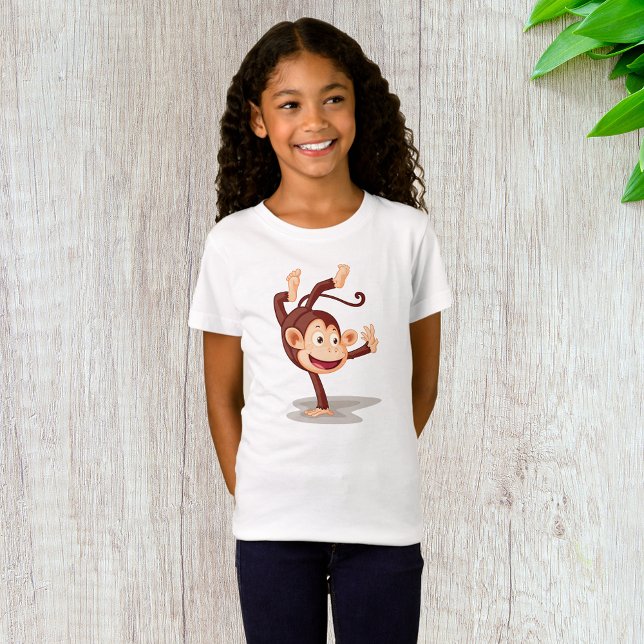 Singe Sur Une Main Filles T-Shirt (Créateur téléchargé)