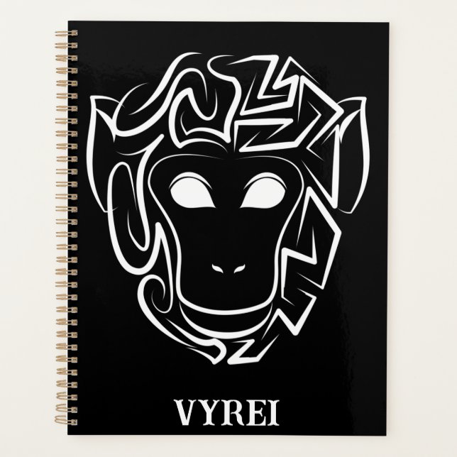 Singe tribal noir et blanc (Devant)
