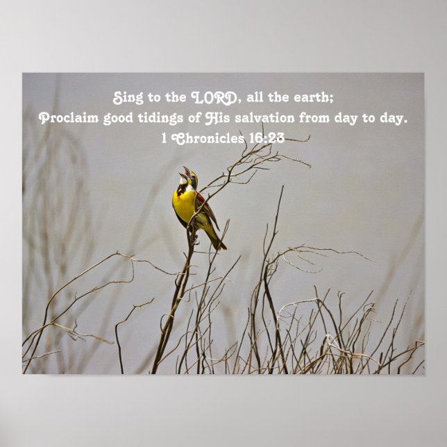 Singing Bird Bible Scripture Poster (Devant)