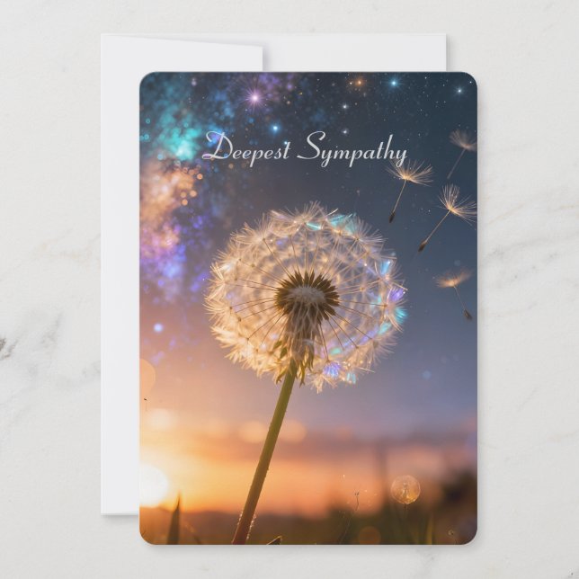 Single dandelion head with its seeds, sunset (Devant)