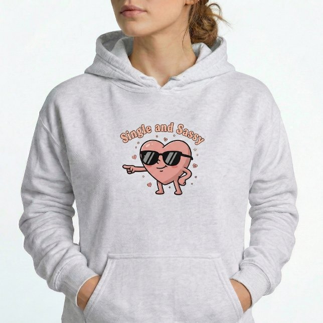 Single life Funny Retro Heart Pullover Hoodie Gift (Créateur téléchargé)