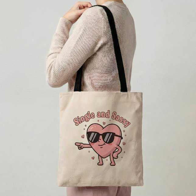 Single & Sassy Tote Bag Funny Single Life Gift  (Créateur téléchargé)