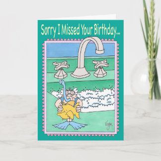 SINK SNORKELER Carte d'anniversaire tardive