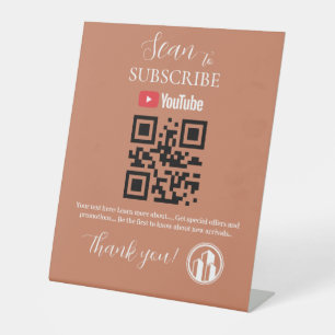 S'inscrire Code QR Panneau YouTube Agent immob