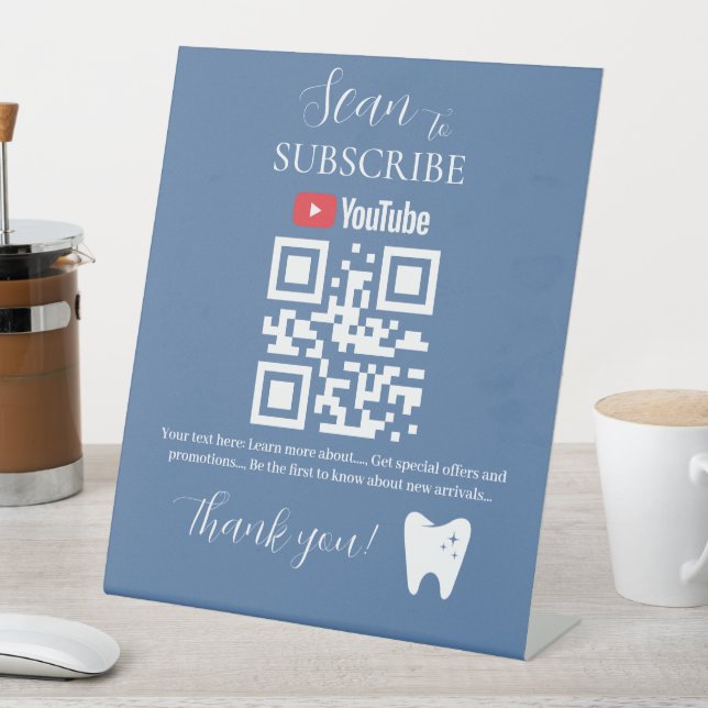 S'inscrire Code QR Panneau | YouTube | Dentiste  (In SItu)