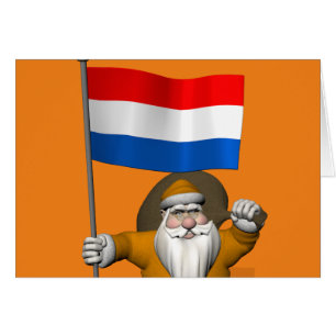 Sinterklaas Avec Ensigne De Pays-Bas
