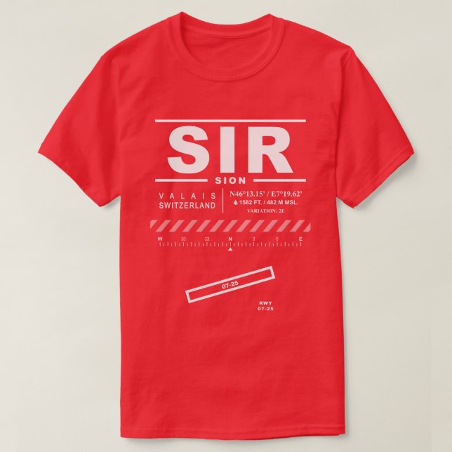 Sion Airport SIR T-Shirt (Design devant)