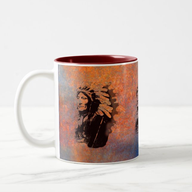 Sioux Chieftain Amérindien Mug Cadeau (Gauche)