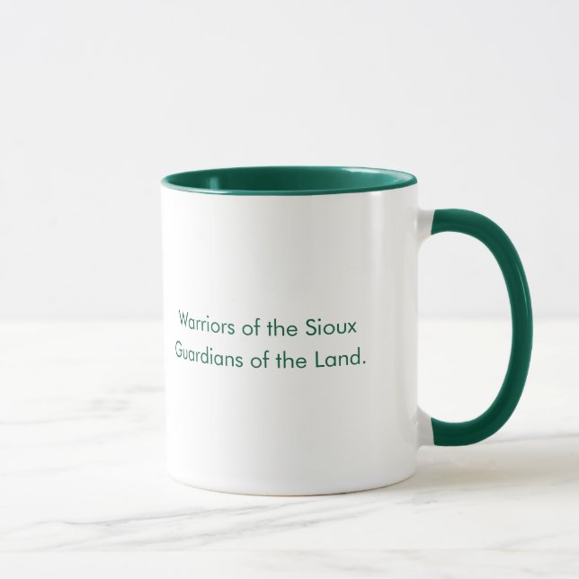 Sioux Custom Green Typography Coffee Mug (Droite)