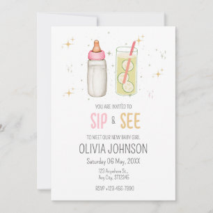 Sip And See, Bienvenue Bébé Fille, Fête Nouveau Bé