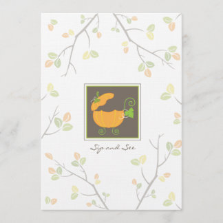 Sip and See Citrouille Baby Carriage Invitation
