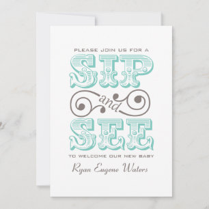 Sip And See Visit Our New Baby Invitation