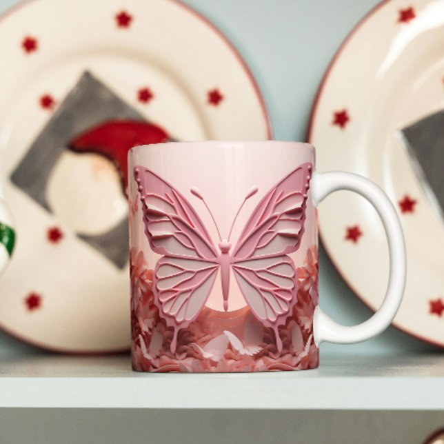 Sip avec style : Mug de café à papillon 3D (Créateur téléchargé)