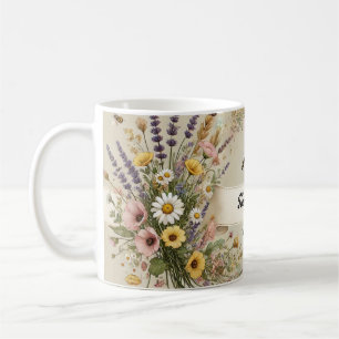 "Sip, Bloom, Repeat" Cottagecore Fleur sauvage Mug