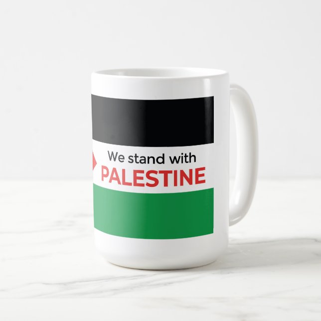 Sip for Solidarity : Palestine Drapeau café Mug (Devant droit)
