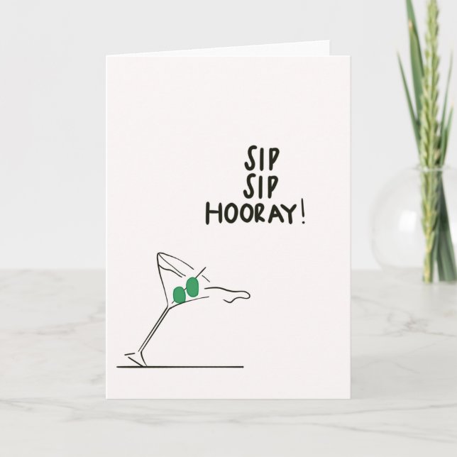 Sip Sip Hooray ! Carte (Devant)