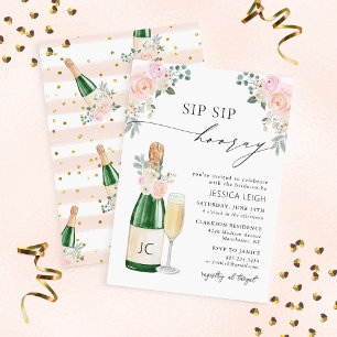Sip Sip Hooray Champagne Bridal Show Invitation