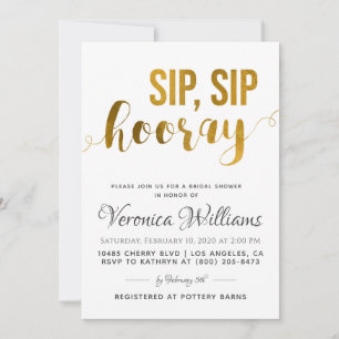 Sip Sip Hooray Invitation de la douche nuptiale
