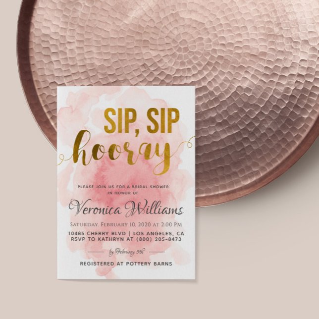 Sip Sip Hooray Invitation de la douche nuptiale (Créateur téléchargé)