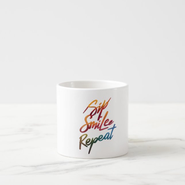 Sip, Smile, Repeat - Spécialité Espresso Mugs (Devant)