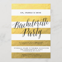 SIP, SPARKLE, SHINE BACHELORETTE Invitation PARTI
