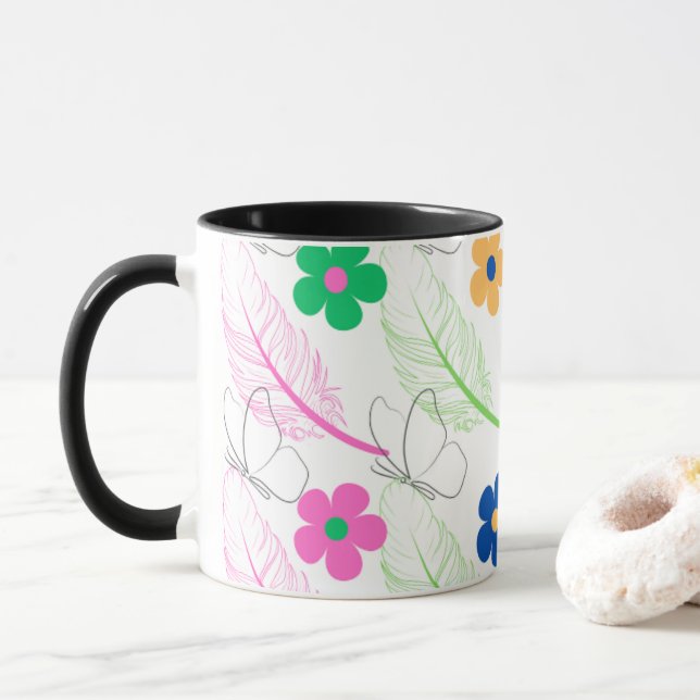 "Sip with Flair : Imprimés Mugs & Tasses" (Avec donut)