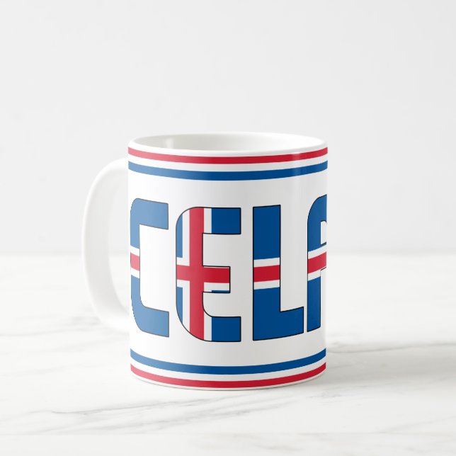 "Sippin' with Islande" Mug de café patriotique (Devant gauche)