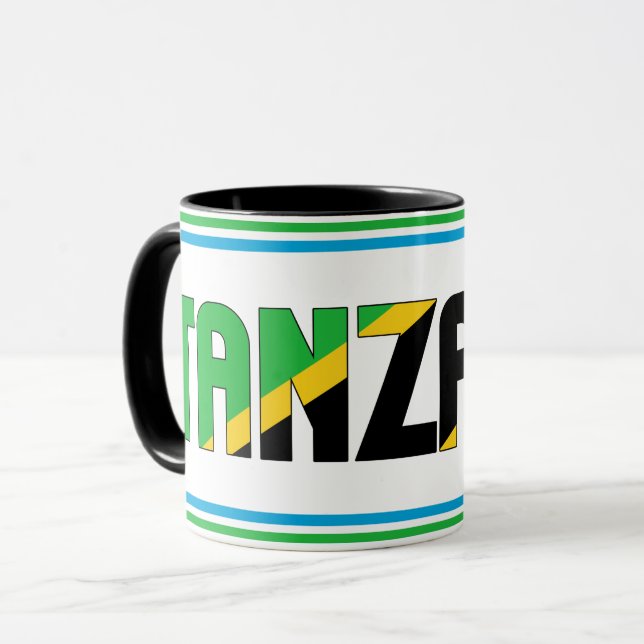 "Sippin' with Tanzania" Patriotic Coffee Mug (Devant gauche)