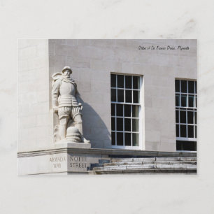 Sir Francis Drake Statue, carte postale Plymouth