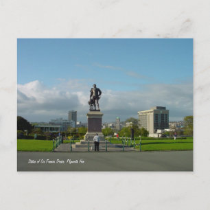 Sir Francis Drake Statue, carte postale Plymouth