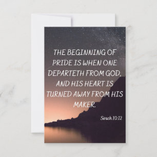 Sirach 10:12 KJV Bible Écriture Pic Carte de voeux