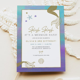 SIREN Purple Gold Mermaid Bash fête d'anniversaire