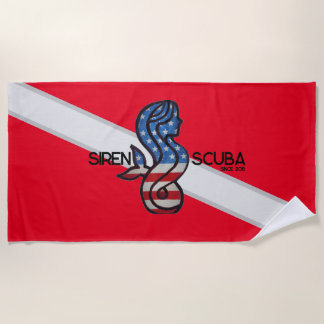 SIREN SCUBA - Drapeau Patriot/Plongée, Serviette d