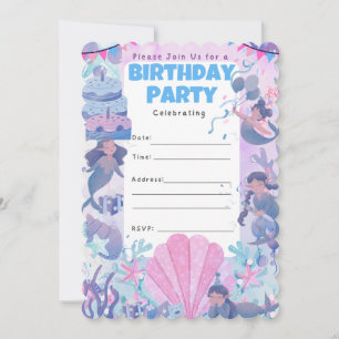 SIRENA Anniversaire Fête Invitation