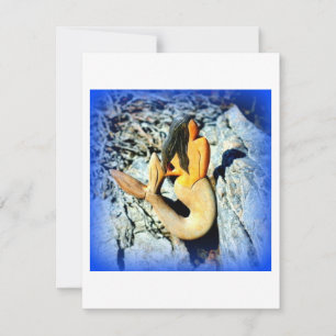 sirène à cheveux bleu